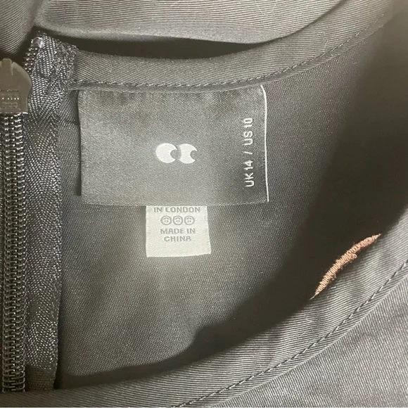 Lazy Oaf Embroidered Doodles Side Tie Black Dress 10 - Picture 11 of 14